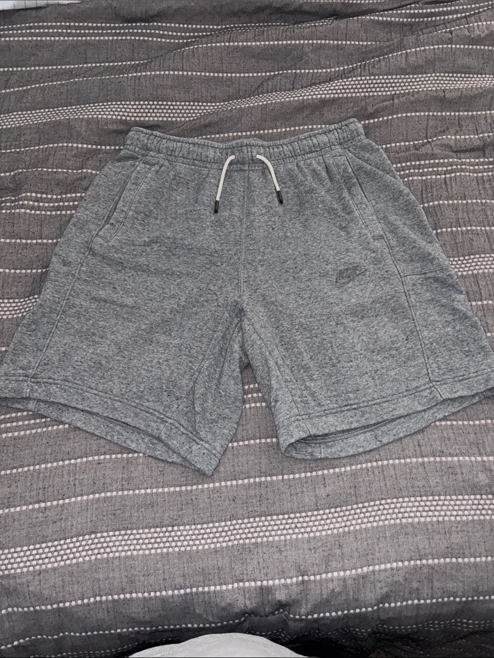 Nike Men's Heather Gray Athletic Drawstring Shorts
